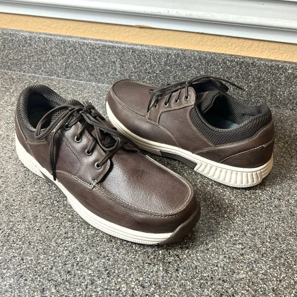 Orthofeet 428 Mens Sz 13 M Brown Comfort Casual Walking Driving Shoe Lace Up Low